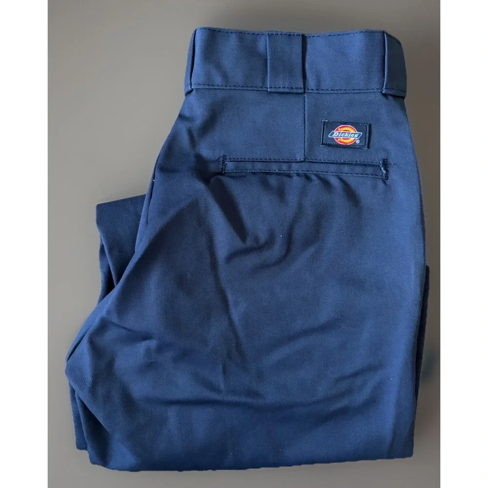 New Dickies 874 Work Pants Trousers Wrinkle Resistant Blue Men's 30x32 NWT JBHS